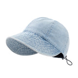 Spring Summer Wide Brim Sun Hat Drawstring Adjustable Caps for Men Women Foldable Beach Hats Quick-drying Visors Fisherman Cap LANFUBEISI
