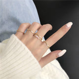 Bohemian Geometric Rings Set For Women Vintage Star Moon Flower Knuckle Finger Ring Women Girl Fashion Jewelry Gift LANFUBEISI
