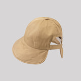 Women Summer Sunhat Cotton Ponytail Bucket Hat Outdoor Beach Adjustable Sun Visor Hats Solid Color Foldable Panama Fisherman Cap LANFUBEISI