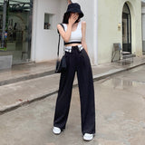 LANFUBEISI Women's Trousers Casual Contrast Color Anti Waist Loose Draped Suit Pants Office Lady Summer 2022 LANFUBEISI