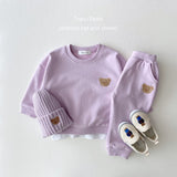 Fashion Toddler Baby Boys Girl Fall Clothes Sets Baby Girl Clothing Set Kids Sports Bear Sweatshirt Pants 2Pcs Suits Outfits LANFUBEISI