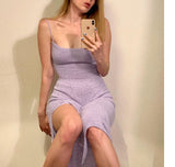 Sexy Beachwear Holiday Spring Knitted Sweater Dress Women Spaghetti Strap Strapless Backless Lace Up Dresses Female Lace Up Robe LANFUBEISI