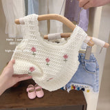 Summer Baby Girl Outfit Set New Born Baby Girl Clothes 2 Pcs Vest Pant Fashion Print Kids Denim Shorts Korea Style