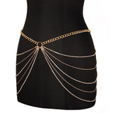 LANFUBEISI Sexy Waist Chain Belt Layered Rhinestone  Belly Body Chain  Fashion Trend Jewelry For Women  Festival Rave  Party Accessories LANFUBEISI