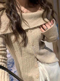 LANFUBEISI - Knit Vertical Stripe Slim Sweater LANFUBEISI