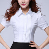 Korean Fashion Women Shirts Office Lady Cotton Blouse Blusas Mujer De Moda 2019 Women Blouses Elegant Women Shirt Plus Size 5XL Lanfubeisi