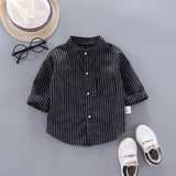LANFUBEISI  Kids Shirt Clothes Spring Thin Blouses Clothing Infant Boy Plaid Cotton Tops 1 2 3 4 Years Kids Long Sleeves Shirt Lanfubeisi