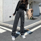 LANFUBEISI Woman Jeans High Waist Clothes Wide Leg Denim Clothing Blue Streetwear Vintage Quality Fashion Harajuku Straight Pants Lanfubeisi