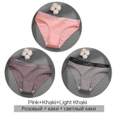 LANFUBEISI 3PCS/Set Women's Underwear Cotton Panty Sexy Panties Female Underpants Solid Color Panty Intimates Women Lingerie M-2XL LANFUBEISI
