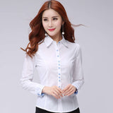 Women Tops And Blouses Office Lady Blouse Slim Shirts Women Blouses Plus Size Tops Casual Shirt Female Blusas Lanfubeisi