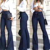 High Waist Wide Leg Jeans Brand Women Boyfriend Jeans Denim Skinny Woman's Vintage Flare Jeans Plus Size 2XL Pant Lanfubeisi