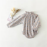 Baby Girl Rompers for 0-24M Long Sleeve Romper Jumpsuits One-piece New Fashion 100% Organic Cotton Newborn Baby Girl Clothes Lanfubeisi