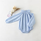 Baby Girl Rompers for 0-24M Long Sleeve Romper Jumpsuits One-piece New Fashion 100% Organic Cotton Newborn Baby Girl Clothes Lanfubeisi