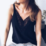 Summer 2021 Sexy V-Neck Sleeveless Blouse Shirt Women Elegant Solid Loose Hollow Out Tops New Lady Off Shoulder Plus Size Blusa Lanfubeisi