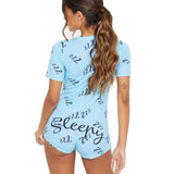 LANFUBEISI Women Sexy Sleepwear Cute Cartoon Print Short Set Pajamas Spicy Pepper Sweet Short Sleeve T Shirts Shorts Summer Pijama Lanfubeisi