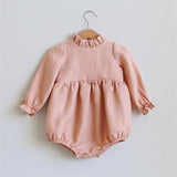 Baby Girl Clothes 0-2T Long Sleeve Romper Jumpsuits One-piece New Fashion 100% Organic Cotton Newborn Baby Girl Rompers Lanfubeisi