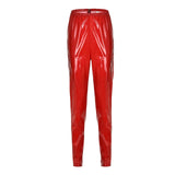LANFUBEISI High Waist Pencil Pant  Faux Leather PU Long Trousers Casual Sexy Exclusive Fashion Women Tight Trouser Women's pants traf Lanfubeisi