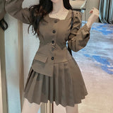 LANFUBEISI Elegant Blazer Dress Women Long Sleeve Office Party Dress Female Spring 2021 High Waist Fashion Business Mini Dress Korean LANFUBEISI