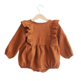 Baby Girl Rompers for 0-24M Long Sleeve Romper Jumpsuits One-piece New Fashion 100% Organic Cotton Newborn Baby Girl Clothes Lanfubeisi