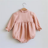 Baby Girl Rompers for 0-24M Long Sleeve Romper Jumpsuits One-piece New Fashion 100% Organic Cotton Newborn Baby Girl Clothes Lanfubeisi