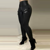 Women Fashion Casual High Waist Pants Women Trousers Zipper Design  Cargo Pants Fashion Casual Slinky Pants Lanfubeisi