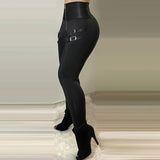 Women Fashion Casual High Waist Pants Women Trousers Zipper Design  Cargo Pants Fashion Casual Slinky Pants Lanfubeisi