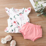 NEW Newborn Baby Girls Clothes Sleeveless Dress+Briefs 2PCS Outfits Set Striped Printed Cute Clothing Sets Summer Sunsuit 0-24M Lanfubeisi