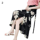 LANFUBEISI Women Summer Split Leopard Skirts 2021 pink Fashion Long Skirt Sexy Woman Floral Loose Lady Clothes Green Flower Skirts Fall LANFUBEISI