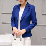 LANFUBEISI New Women Autumn Blazer Jacket Fashion Basic Blazer Casual Solid Button Long Sleeve Work Suit Coat Office Lady Elegant Blazers LANFUBEISI