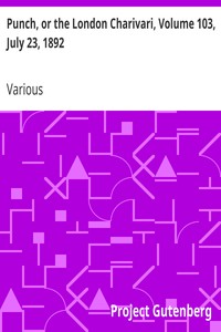 Punch, or the London Charivari, Volume 103, July 23, 1892 book cover