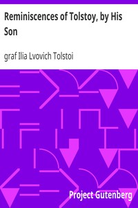 Reminiscences of Tolstoy, by His Son book cover